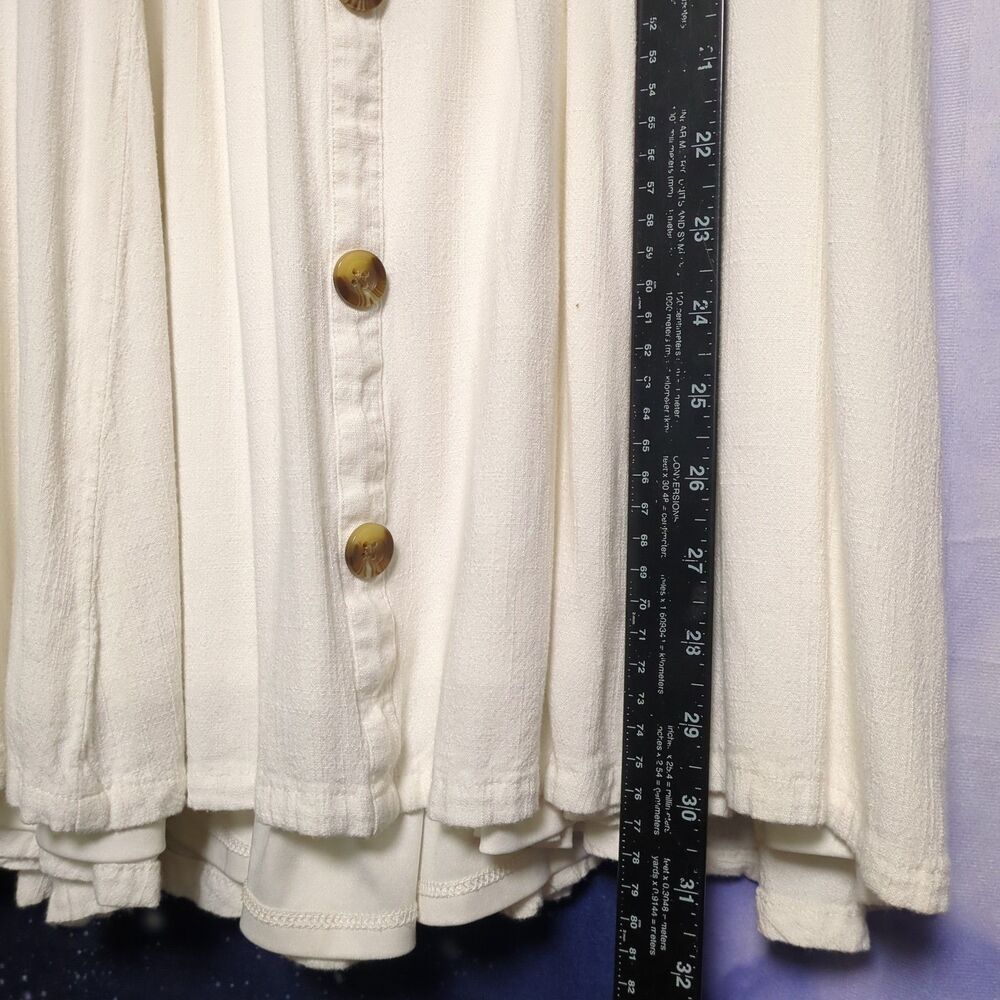 Torrid Babydoll Dress Plus Size 0 Ivory Cottage Minimalist Vacation Summer Fairy - Picture 10 of 11